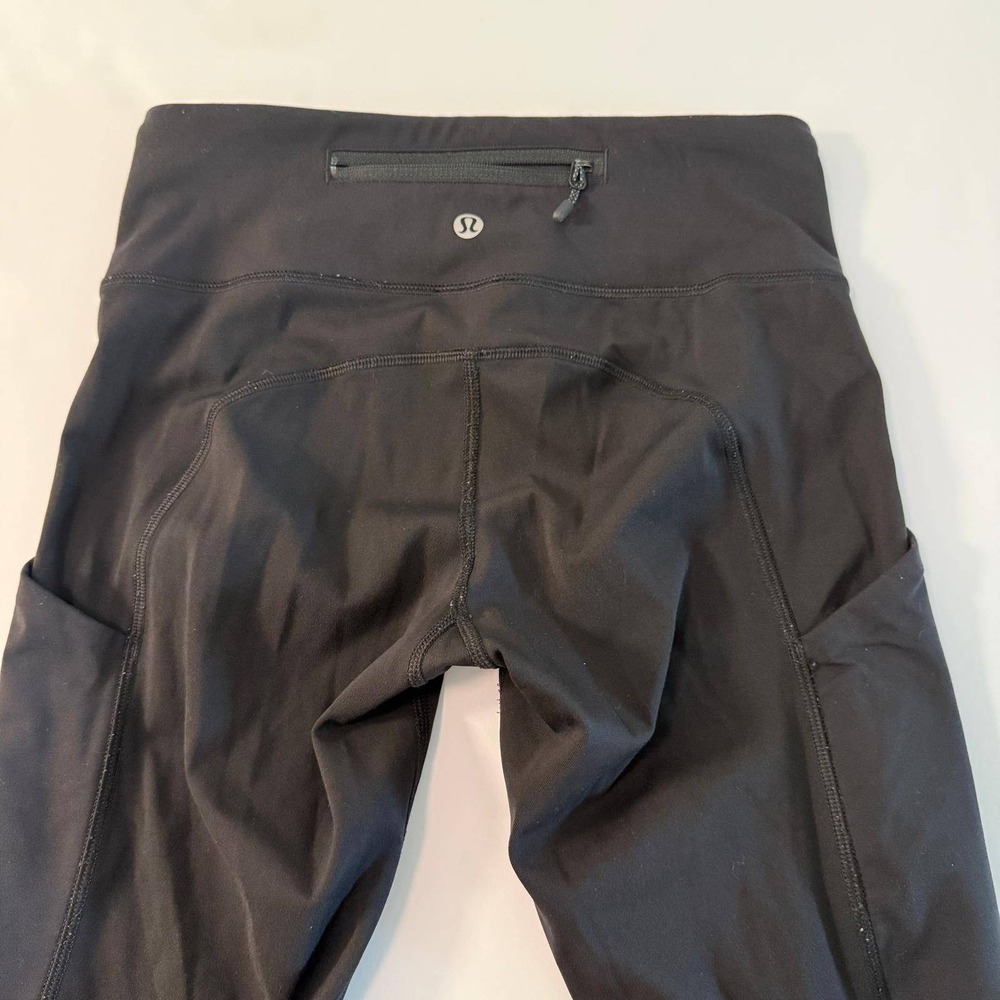 Lululemon Speed Up Tight 28 Black Luxtreme Running Leggings Pockets‎ Size 4